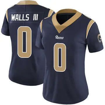 ＃0 Women's Eddie Walls III Navy Limited Los Angeles Rams Team Color Vapor Untouchable Jersey