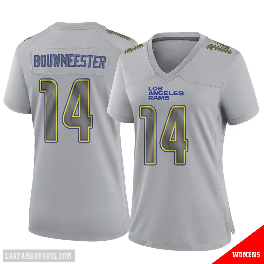 ＃14 Women's Jack Bouwmeester Gray Game Los Angeles Rams Atmosphere Fashion Jersey