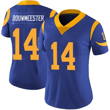 ＃14 Women's Jack Bouwmeester Royal Limited Los Angeles Rams Alternate Vapor Untouchable Jersey