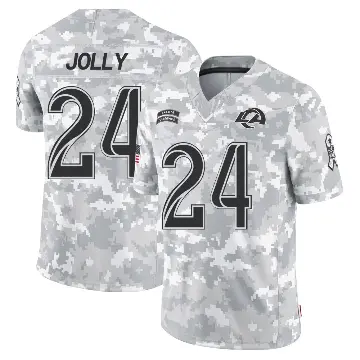 ＃24 Men's Shaun Jolly Arctic Camo Limited Los Angeles Rams 2024 Salute to Service Jersey