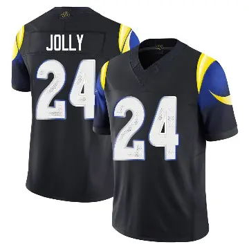 ＃24 Men's Shaun Jolly Blue Limited Los Angeles Rams Midnight 2025 Rivalries Collection Jersey