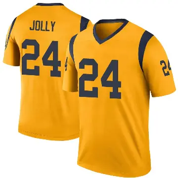 ＃24 Men's Shaun Jolly Gold Legend Los Angeles Rams Color Rush Jersey