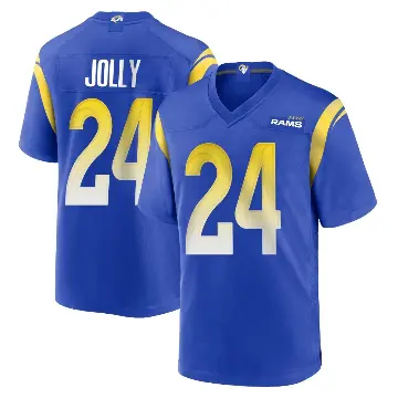 ＃24 Men's Shaun Jolly Royal Game Los Angeles Rams Alternate Jersey