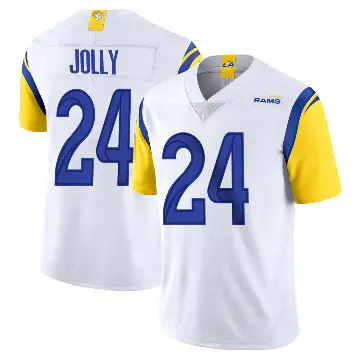 ＃24 Men's Shaun Jolly White Limited Los Angeles Rams Vapor Untouchable Jersey