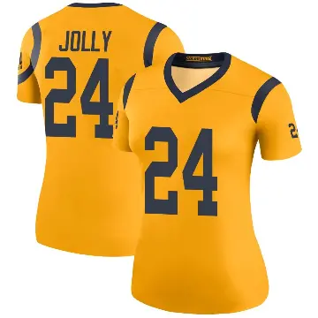＃24 Women's Shaun Jolly Gold Legend Los Angeles Rams Color Rush Jersey