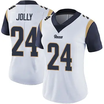 ＃24 Women's Shaun Jolly White Limited Los Angeles Rams Vapor Untouchable Jersey