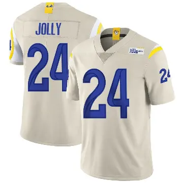＃24 Youth Shaun Jolly Limited Los Angeles Rams Bone Vapor Jersey