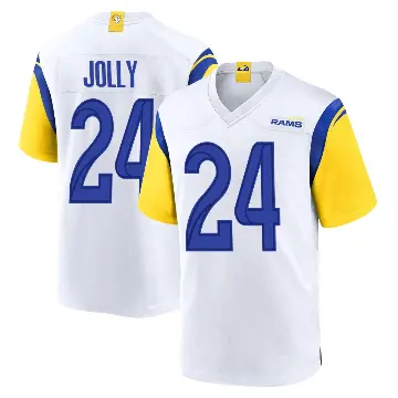 ＃24 Youth Shaun Jolly White Game Los Angeles Rams Jersey