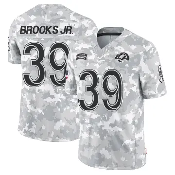 ＃39 Men's Antoine Brooks Jr. Arctic Camo Limited Los Angeles Rams 2024 Salute to Service Jersey