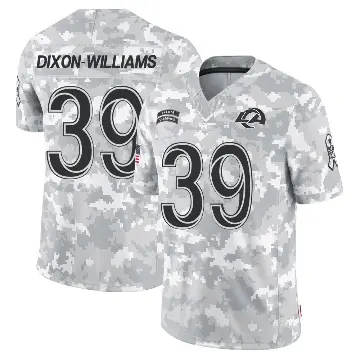 ＃39 Men's Malik Dixon-Williams Arctic Camo Limited Los Angeles Rams 2024 Salute to Service Jersey