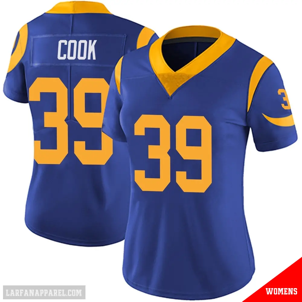 ＃39 Women's Alex Cook Royal Limited Los Angeles Rams Alternate Vapor Untouchable Jersey