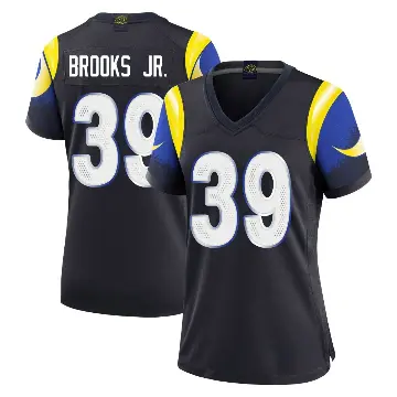 ＃39 Women's Antoine Brooks Jr. Blue Limited Los Angeles Rams Midnight 2025 Rivalries Collection Jersey