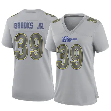 ＃39 Women's Antoine Brooks Jr. Gray Game Los Angeles Rams Atmosphere Fashion Jersey