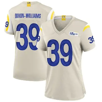 ＃39 Women's Malik Dixon-Williams Game Los Angeles Rams Bone Jersey
