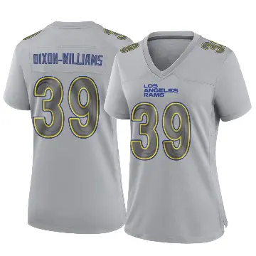 ＃39 Women's Malik Dixon-Williams Gray Game Los Angeles Rams Atmosphere Fashion Jersey