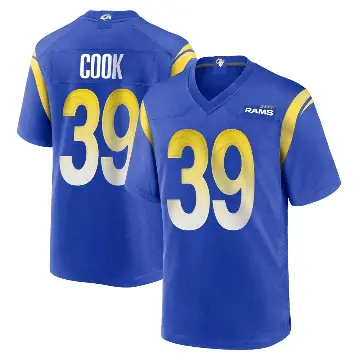 ＃39 Youth Alex Cook Royal Game Los Angeles Rams Alternate Jersey