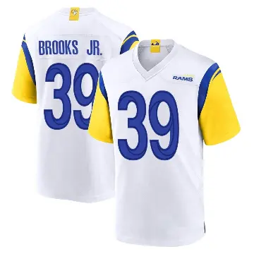 ＃39 Youth Antoine Brooks Jr. White Game Los Angeles Rams Jersey