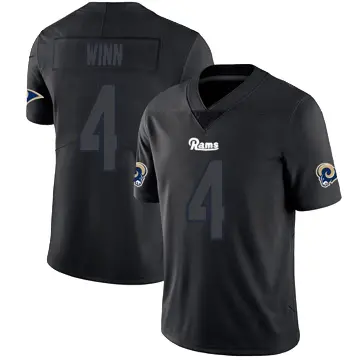 ＃4 Men's Dresser Winn Black Impact Limited Los Angeles Rams Jersey