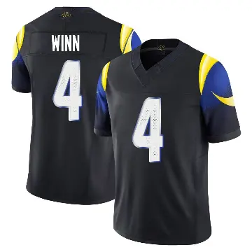 ＃4 Men's Dresser Winn Blue Limited Los Angeles Rams Midnight 2025 Rivalries Collection Jersey