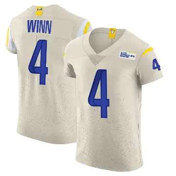 ＃4 Men's Dresser Winn Elite Los Angeles Rams Bone Vapor Jersey