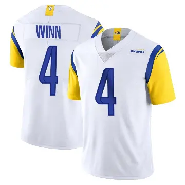 ＃4 Men's Dresser Winn White Limited Los Angeles Rams Vapor Untouchable Jersey