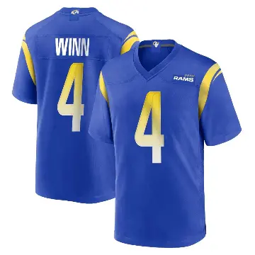 ＃4 Youth Dresser Winn Royal Game Los Angeles Rams Alternate Jersey