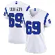 ＃69 Women's Kevin Dotson White Game Los Angeles Rams Fearsome Jersey