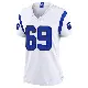 ＃69 Women's Kevin Dotson White Game Los Angeles Rams Fearsome Jersey