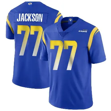 ＃77 Men's Alaric Jackson Royal Limited Los Angeles Rams Alternate Vapor Untouchable Jersey