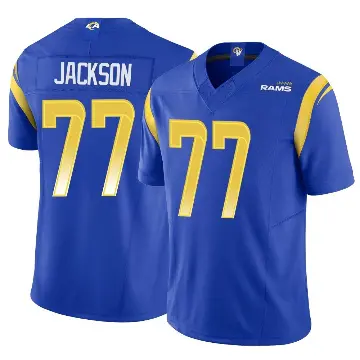 ＃77 Men's Alaric Jackson Royal Limited Los Angeles Rams Vapor F.U.S.E. Jersey