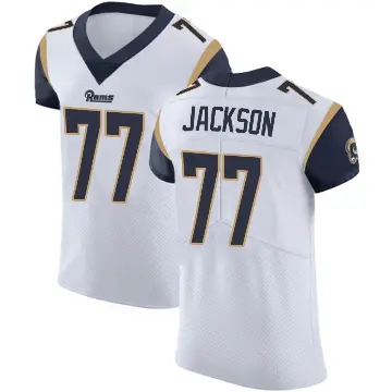 ＃77 Men's Alaric Jackson White Elite Los Angeles Rams Vapor Untouchable Jersey