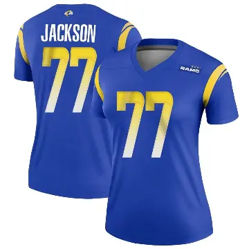 ＃77 Women's Alaric Jackson Royal Legend Los Angeles Rams Jersey