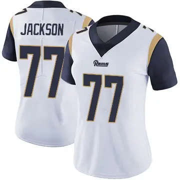 ＃77 Women's Alaric Jackson White Limited Los Angeles Rams Vapor Untouchable Jersey