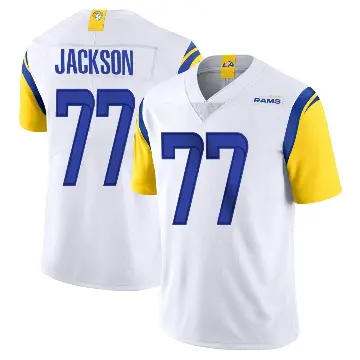 ＃77 Youth Alaric Jackson White Limited Los Angeles Rams Vapor Untouchable Jersey