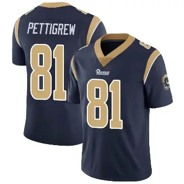 ＃81 Men's Jamal Pettigrew Navy Limited Los Angeles Rams Team Color Vapor Untouchable Jersey