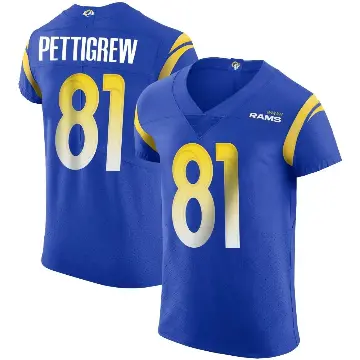 ＃81 Men's Jamal Pettigrew Royal Elite Los Angeles Rams Alternate Vapor Untouchable Jersey