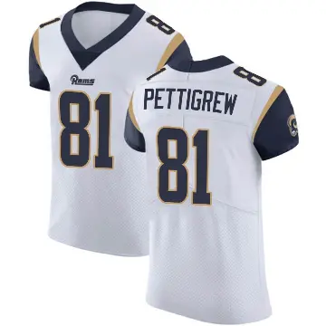＃81 Men's Jamal Pettigrew White Elite Los Angeles Rams Vapor Untouchable Jersey