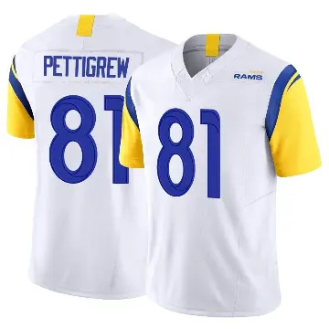 ＃81 Men's Jamal Pettigrew White Limited Los Angeles Rams Vapor F.U.S.E. Jersey
