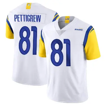 ＃81 Men's Jamal Pettigrew White Limited Los Angeles Rams Vapor Untouchable Jersey