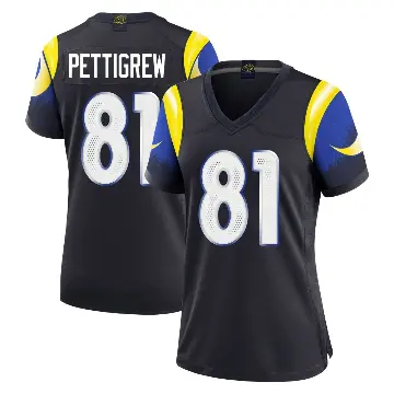 ＃81 Women's Jamal Pettigrew Blue Limited Los Angeles Rams Midnight 2025 Rivalries Collection Jersey