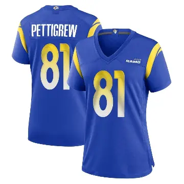 ＃81 Women's Jamal Pettigrew Royal Game Los Angeles Rams Alternate Jersey
