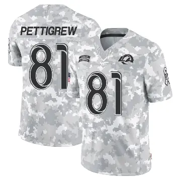 ＃81 Youth Jamal Pettigrew Arctic Camo Limited Los Angeles Rams 2024 Salute to Service Jersey