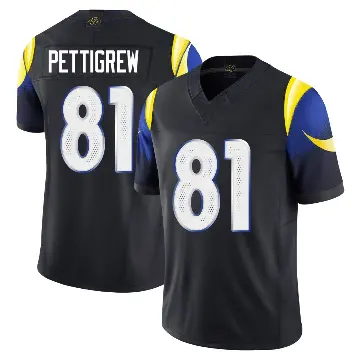 ＃81 Youth Jamal Pettigrew Blue Limited Los Angeles Rams Midnight 2025 Rivalries Collection Jersey