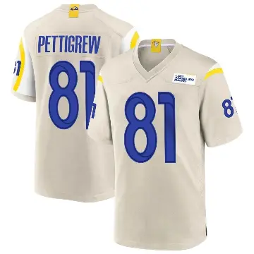 ＃81 Youth Jamal Pettigrew Game Los Angeles Rams Bone Jersey