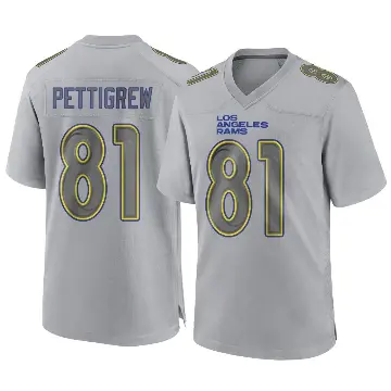 ＃81 Youth Jamal Pettigrew Gray Game Los Angeles Rams Atmosphere Fashion Jersey