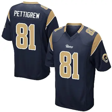 ＃81 Youth Jamal Pettigrew Navy Game Los Angeles Rams Team Color Jersey