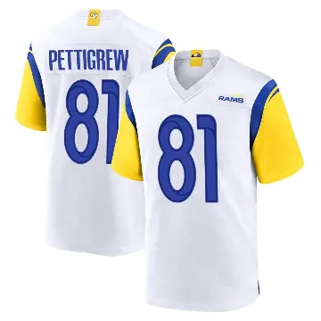 ＃81 Youth Jamal Pettigrew White Game Los Angeles Rams Jersey