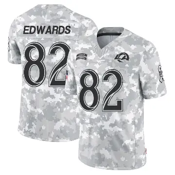 ＃82 Men's Tru Edwards Arctic Camo Limited Los Angeles Rams 2024 Salute to Service Jersey