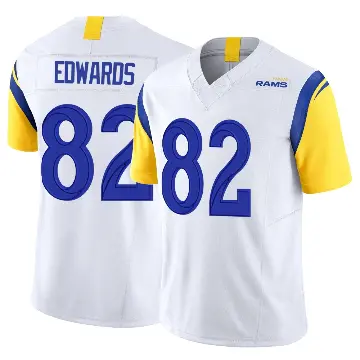 ＃82 Men's Tru Edwards White Limited Los Angeles Rams Vapor F.U.S.E. Jersey