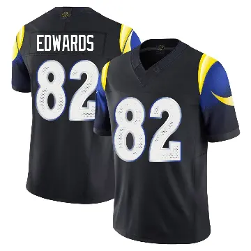 ＃82 Youth Tru Edwards Blue Limited Los Angeles Rams Midnight 2025 Rivalries Collection Jersey